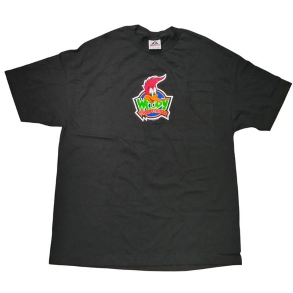 Vintage Alstyle Walter Lantz Woody Woodpecker Logo Black X-Large T-Shirt